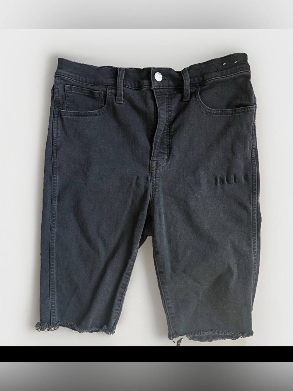 Madewell road tripper bike shorts lunar wash black size 29